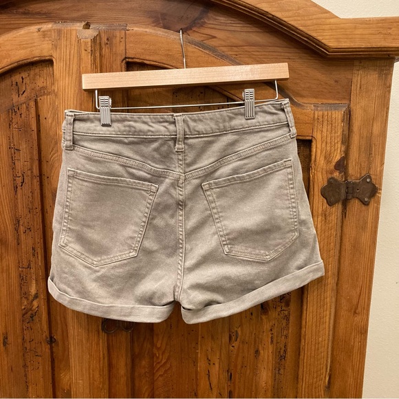 Taupe High Rise Shorts - Picture 7 of 8